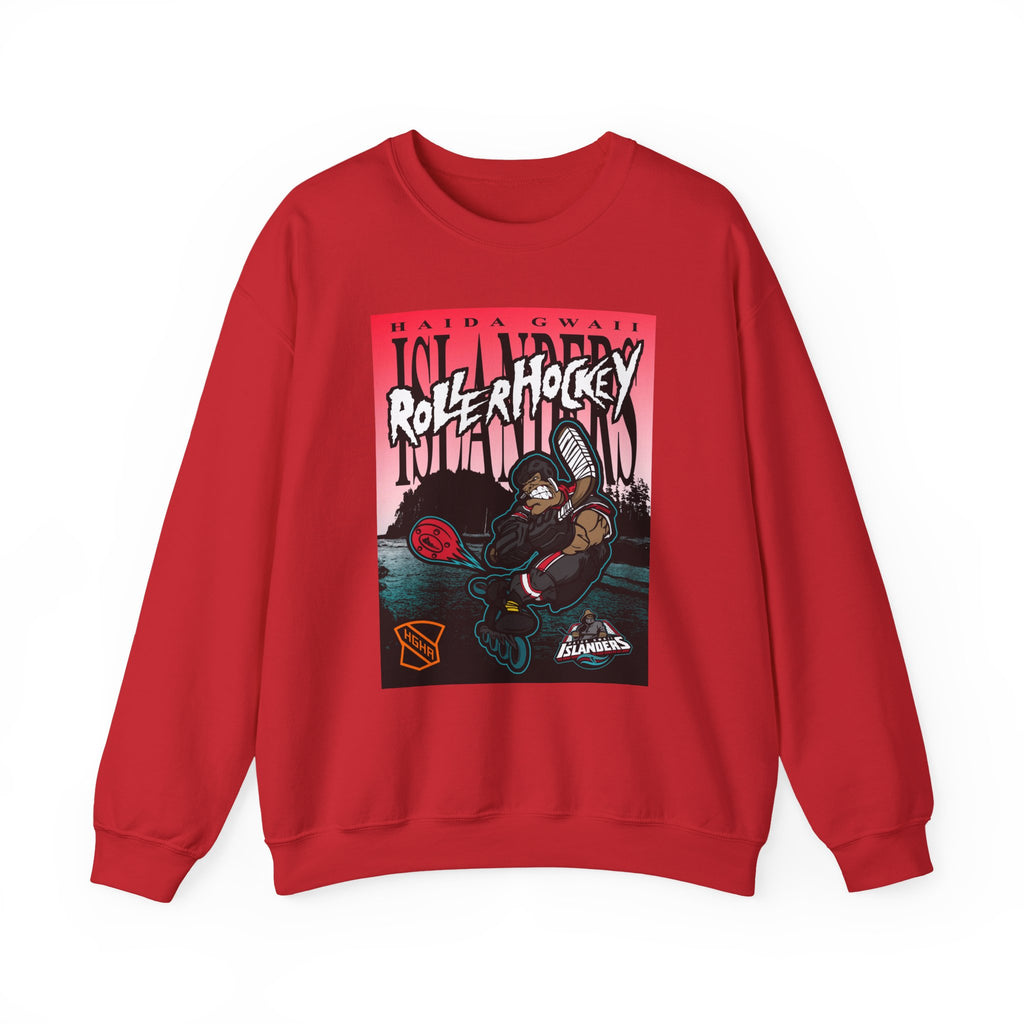 Crewneck Sweatshirt - Haida Gwaii Islanders Rollerhockey Cartoon Graphic