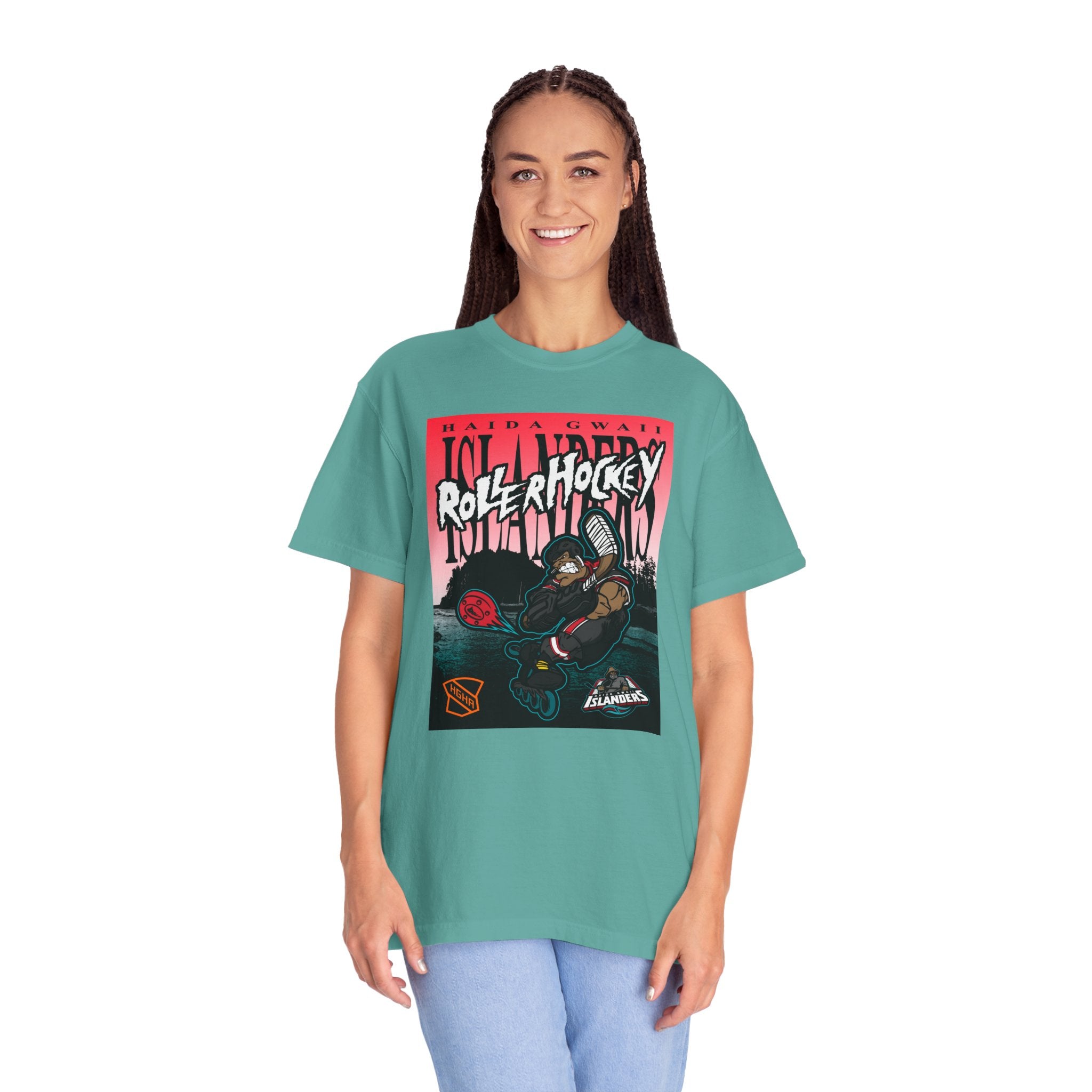 Premium Tee - Haida Gwaii Islanders Rollerhockey Cartoon Graphic