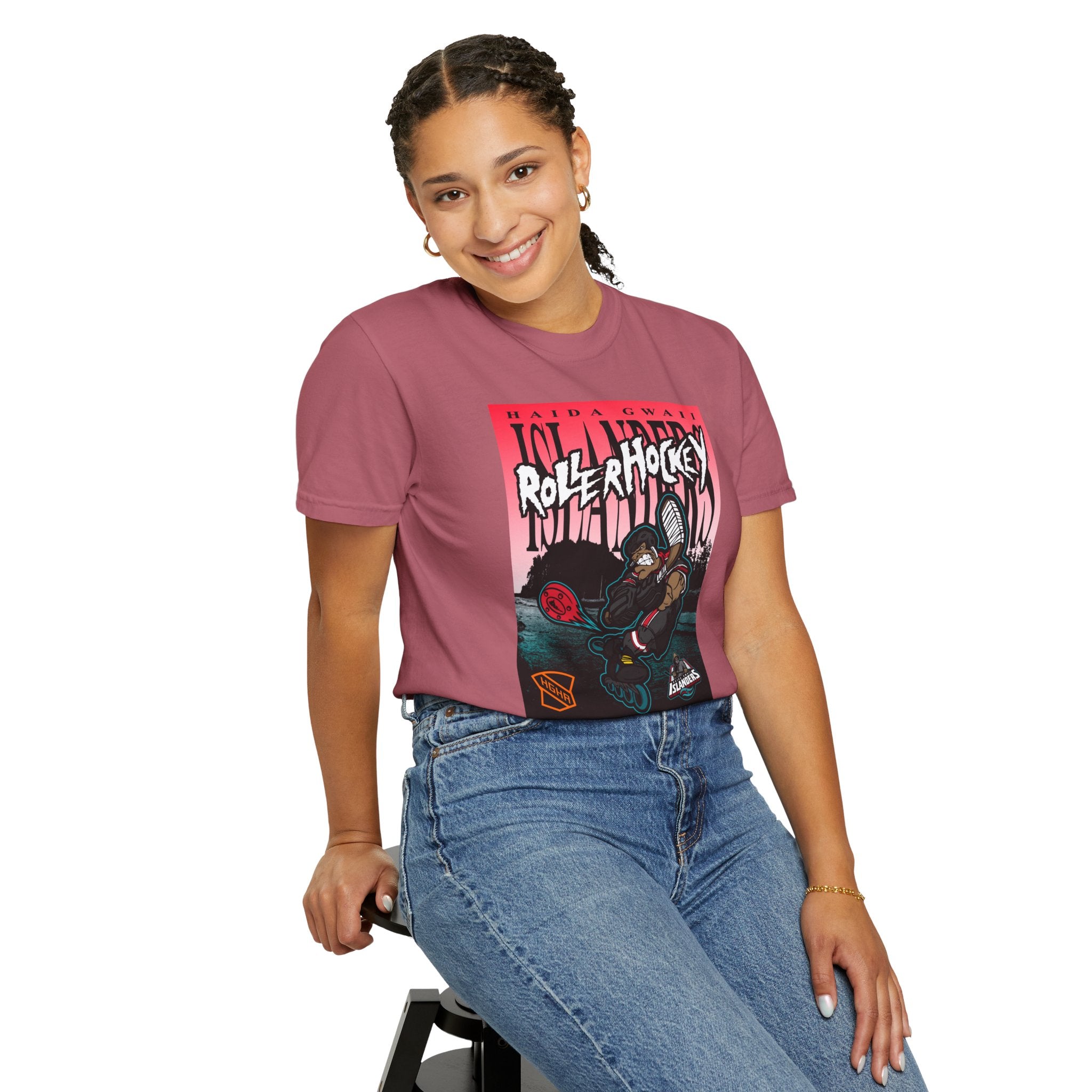 Premium Tee - Haida Gwaii Islanders Rollerhockey Cartoon Graphic