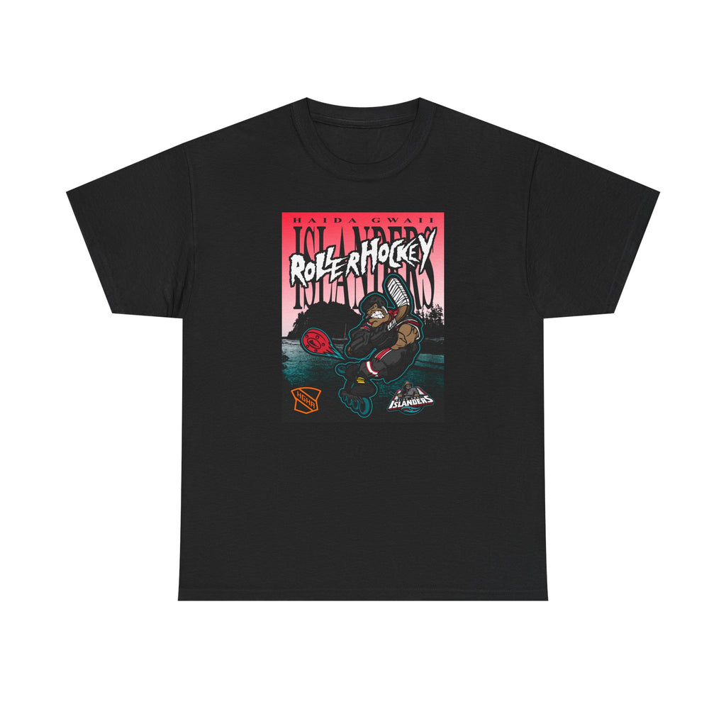 Basic Tee - Haida Gwaii Islanders Rollerhockey Cartoon Graphic