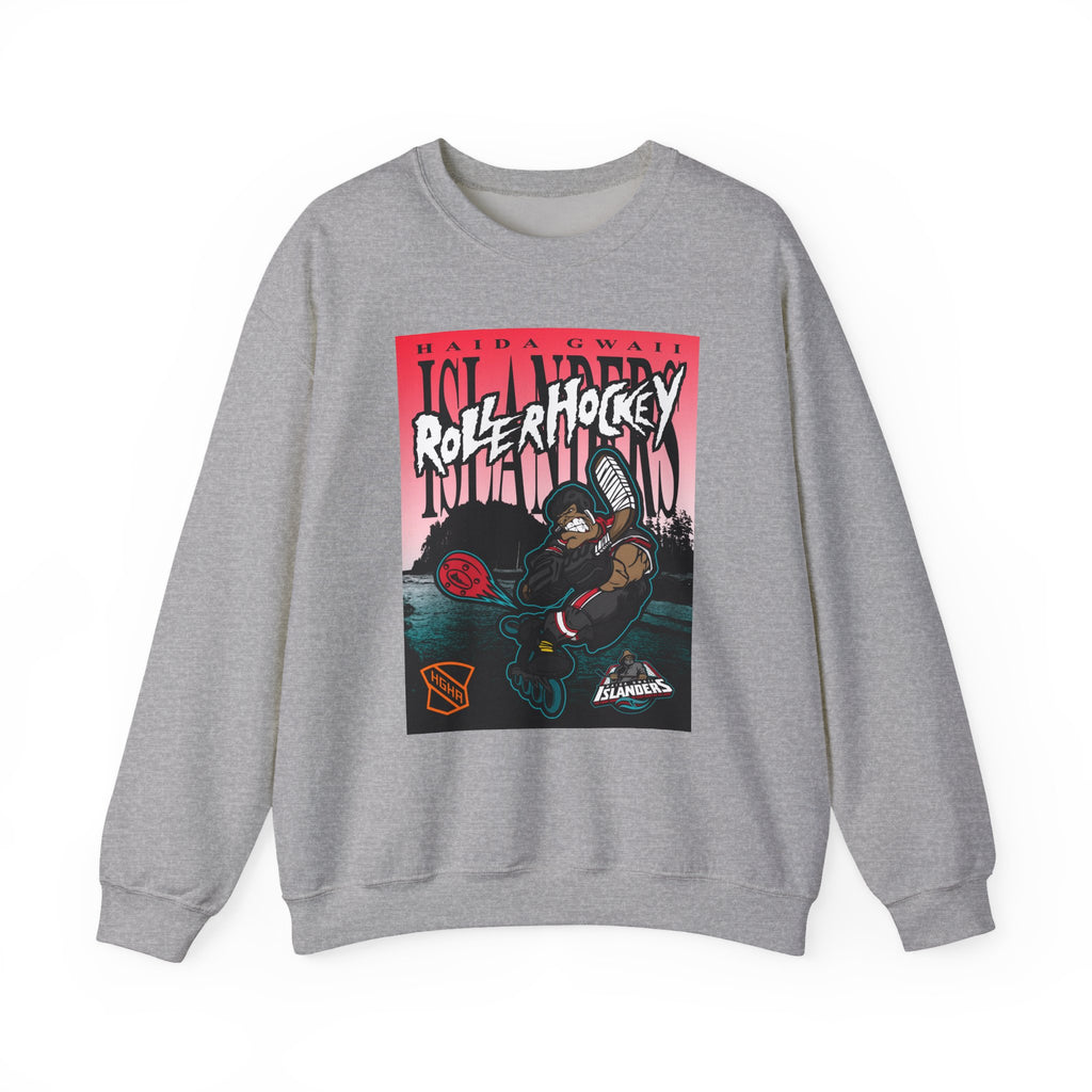 Crewneck Sweatshirt - Haida Gwaii Islanders Rollerhockey Cartoon Graphic