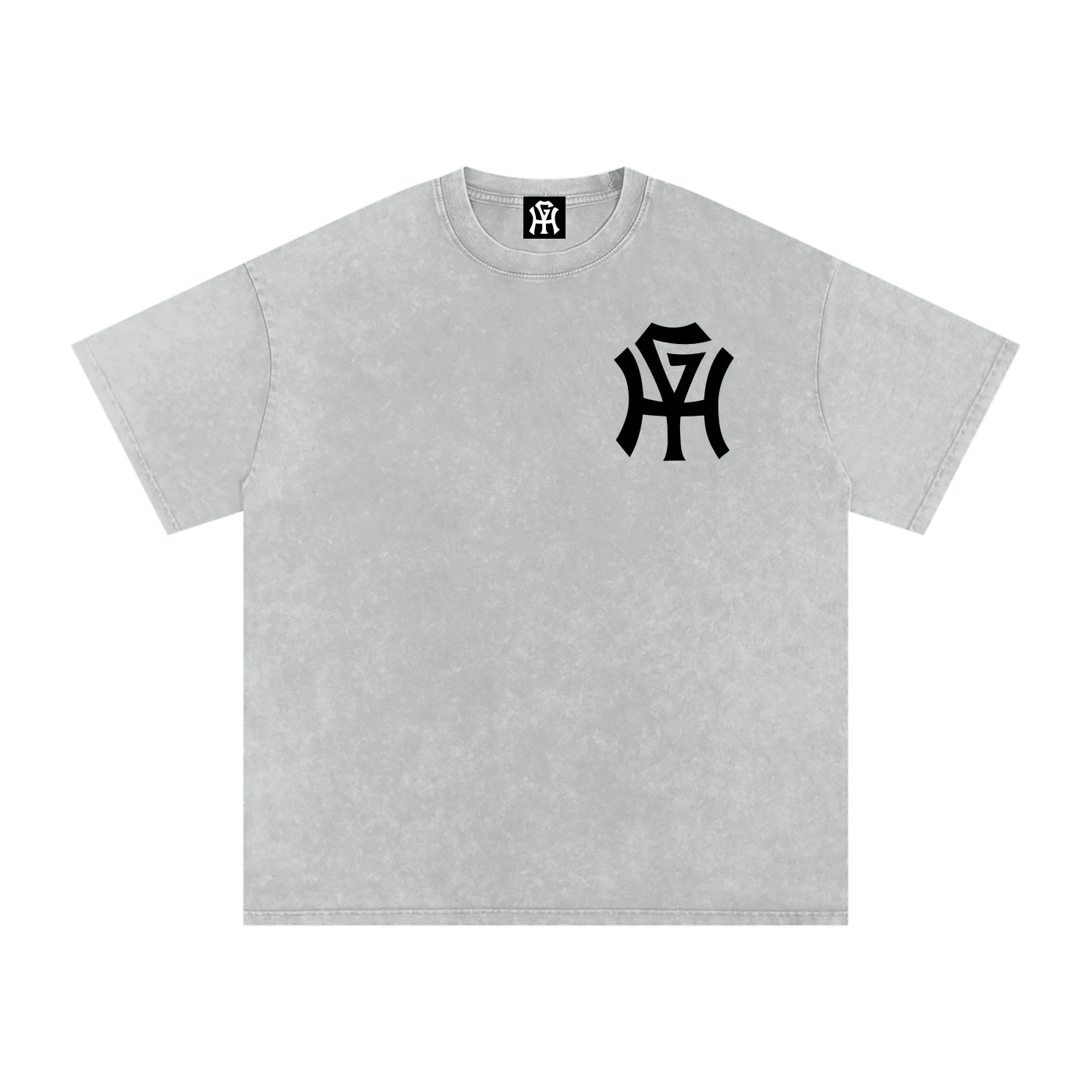Premium Snow-Wash T-Shirt - HG Monogram (Black Print)