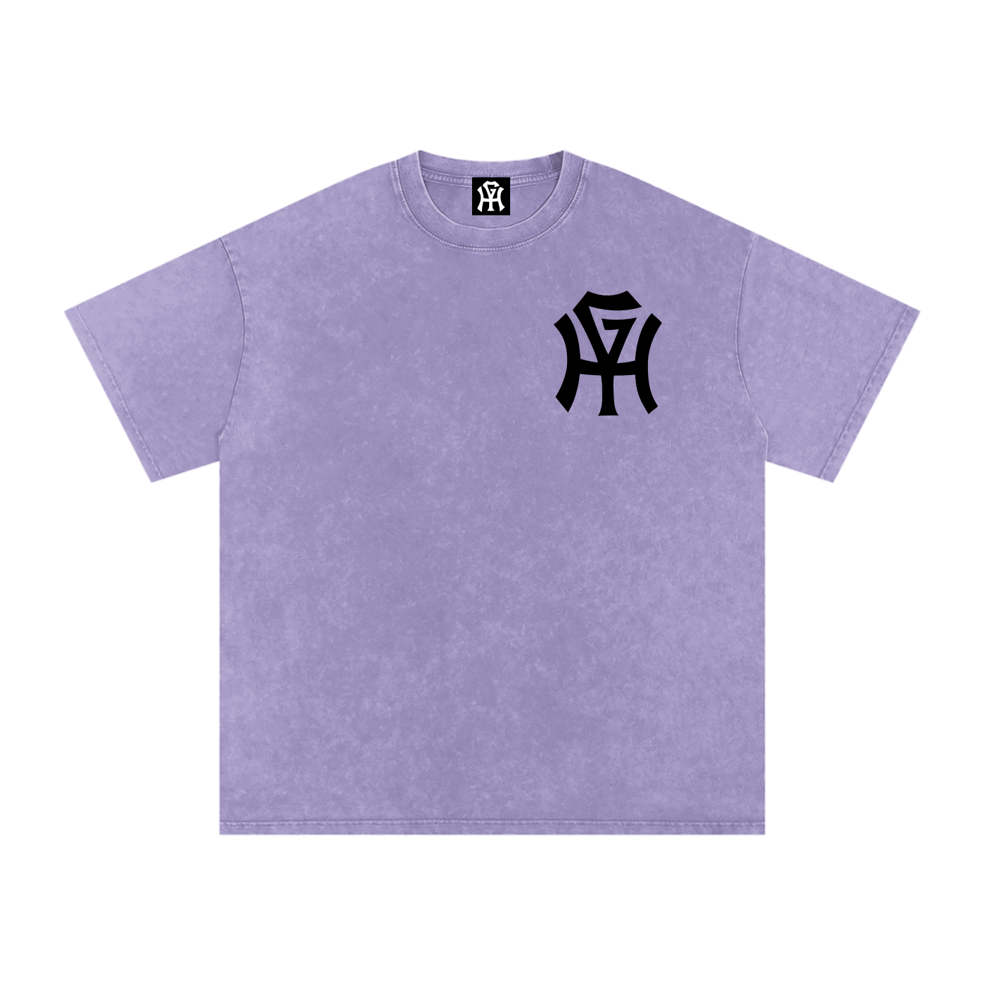 Premium Snow-Wash T-Shirt - HG Monogram (Black Print)