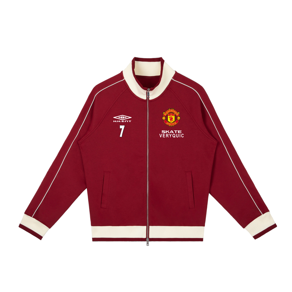 Color Block Raglan Sleeve Zip Track Jacket