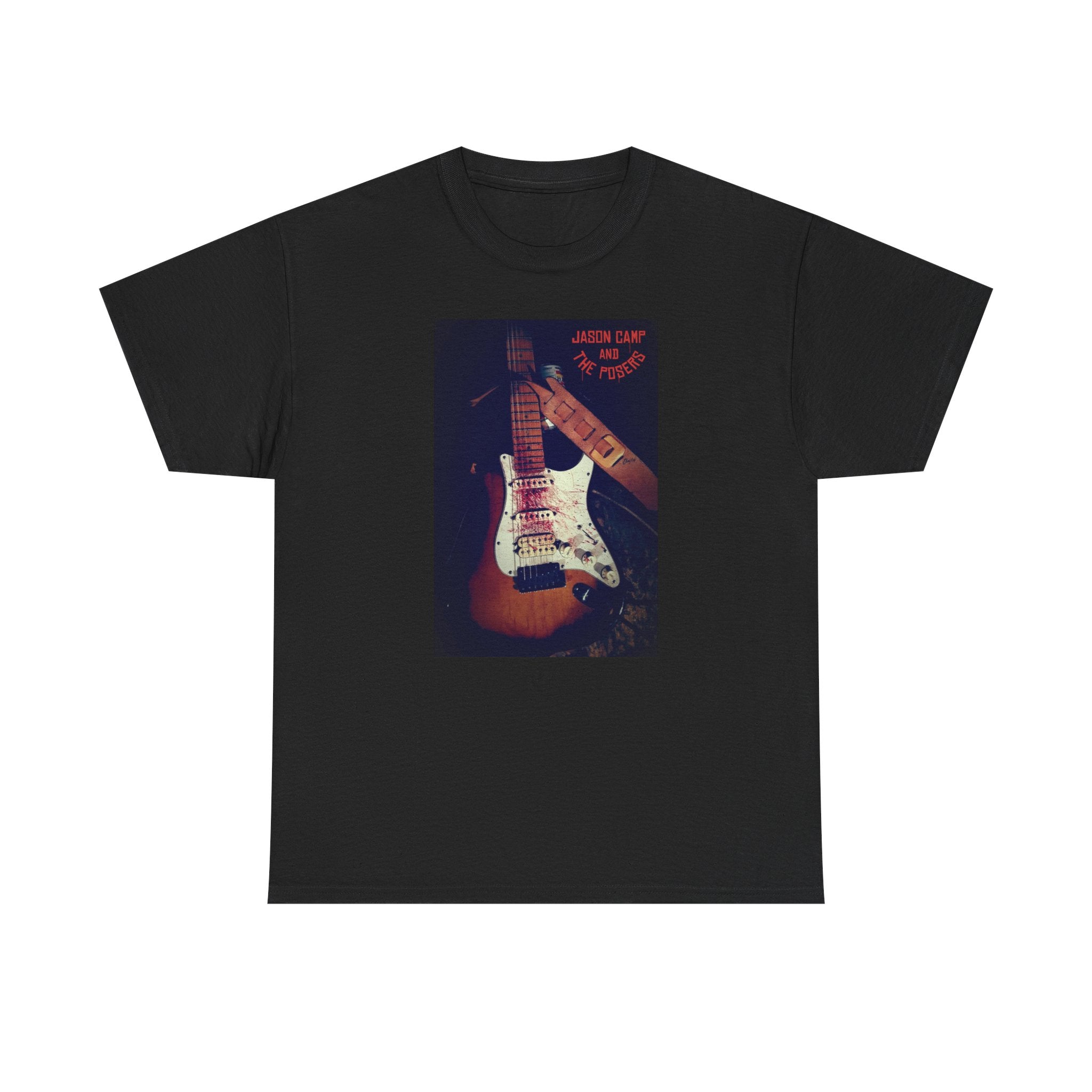 Basic T-Shirt - Jason Camp & the Posers Bloody Guitar Photo