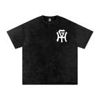Premium Snow-Wash T-Shirt - HG Monogram (White Print)