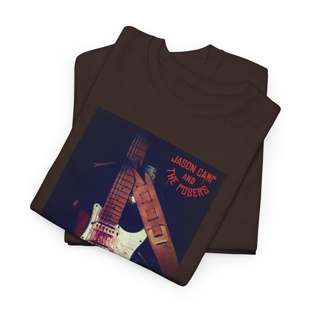 Basic T-Shirt - Jason Camp & the Posers Bloody Guitar Photo