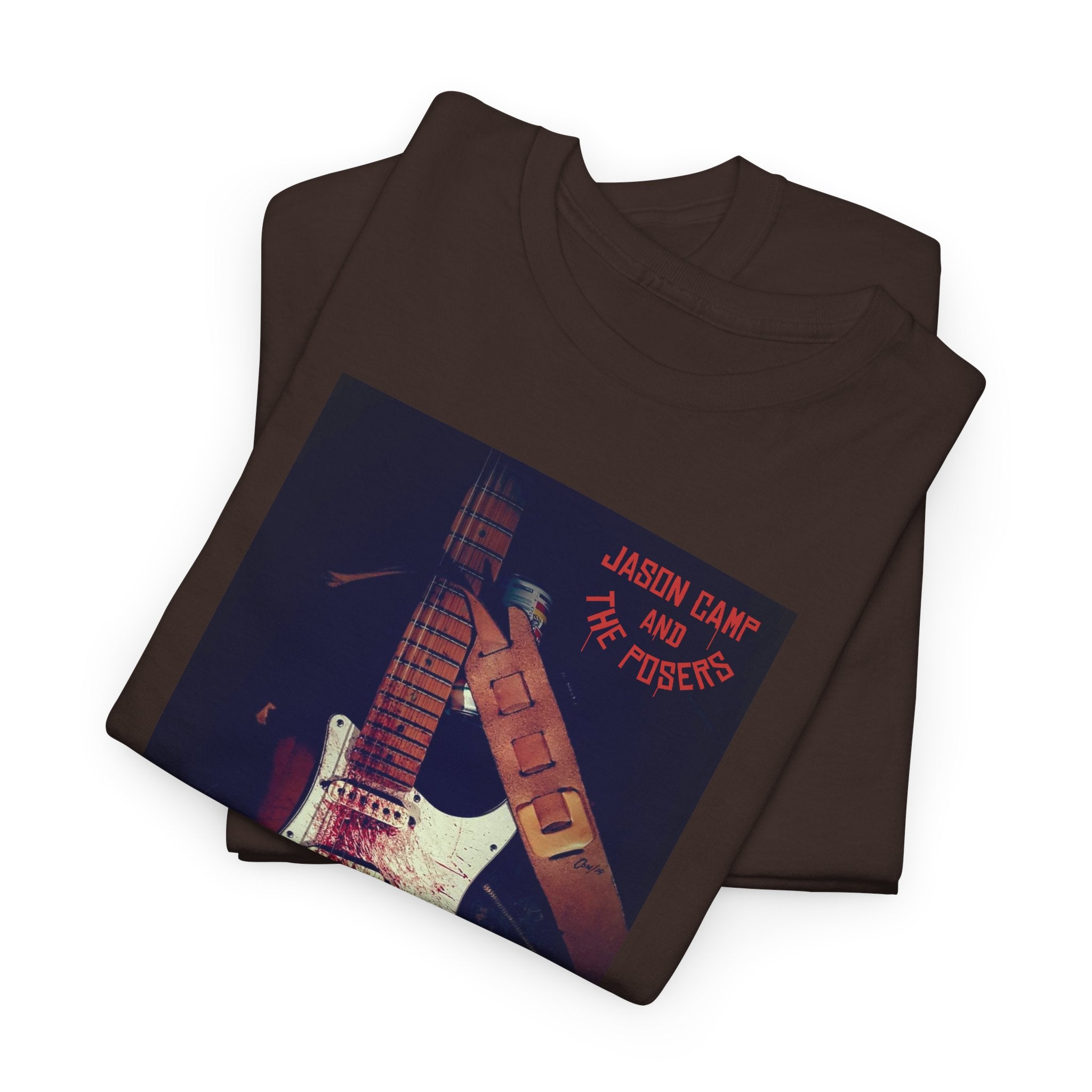 Basic T-Shirt - Jason Camp & the Posers Bloody Guitar Photo