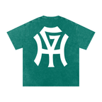Premium Snow-Wash T-Shirt - HG Monogram (White Print)