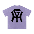 Premium Snow-Wash T-Shirt - HG Monogram (Black Print)