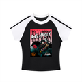 Bodycon Contrast Raglan - Haida Gwaii Islanders Rollerhockey Cartoon Graphic