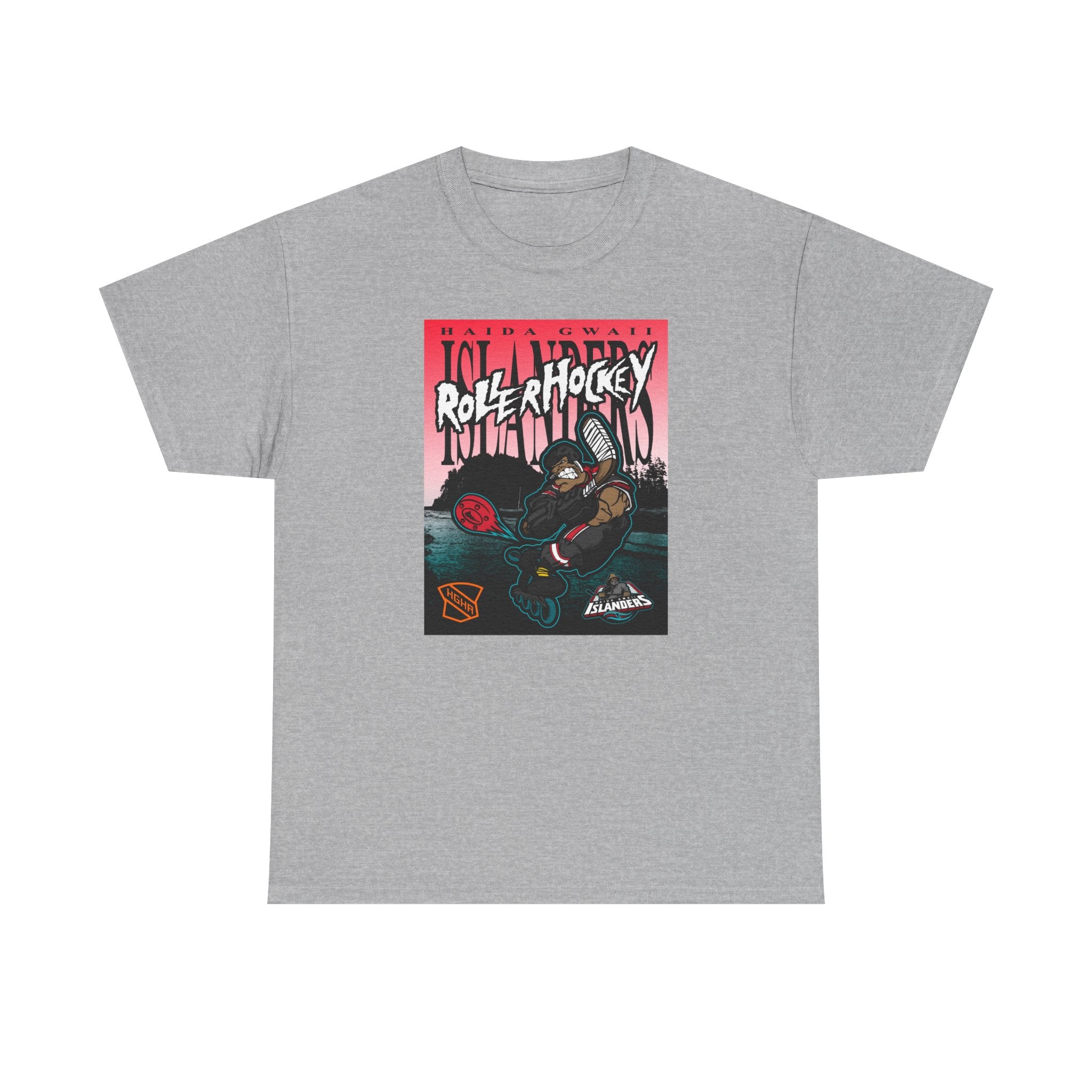 Basic Tee - Haida Gwaii Islanders Rollerhockey Cartoon Graphic