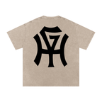 Premium Snow-Wash T-Shirt - HG Monogram (Black Print)