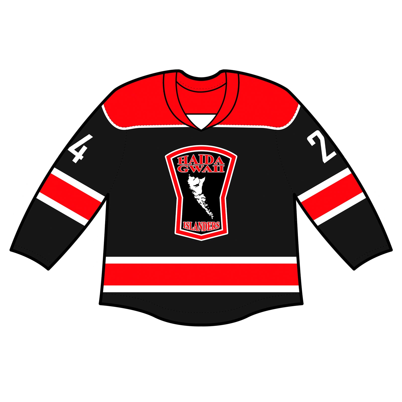 Authentic Jersey - Haida Gwaii Islanders Black (Customizable)