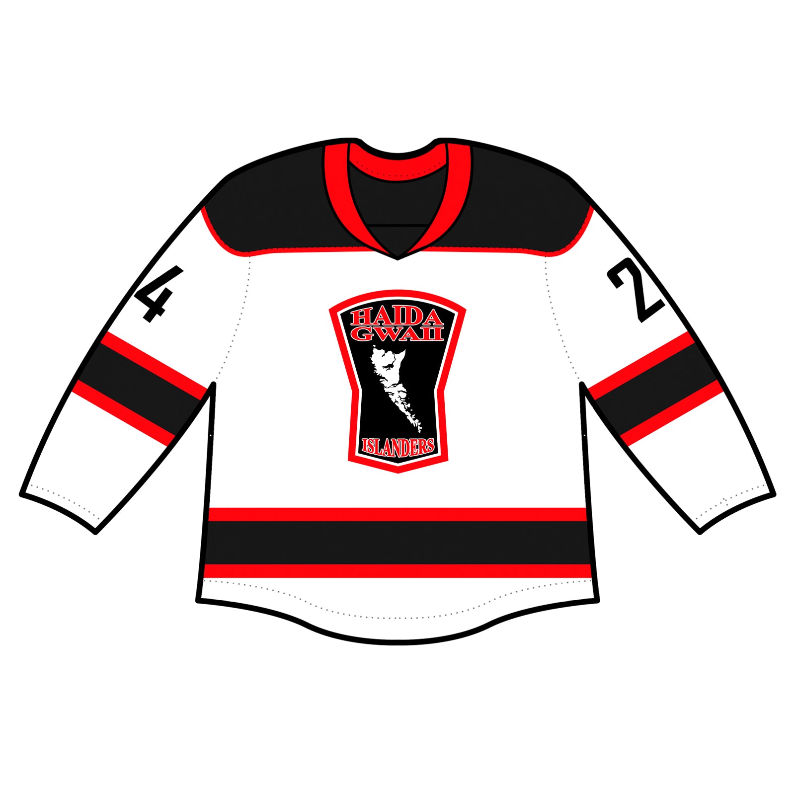 Authentic Jersey - Haida Gwaii Islanders White (Customizable)