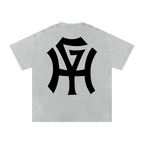 Premium Snow-Wash T-Shirt - HG Monogram (Black Print)