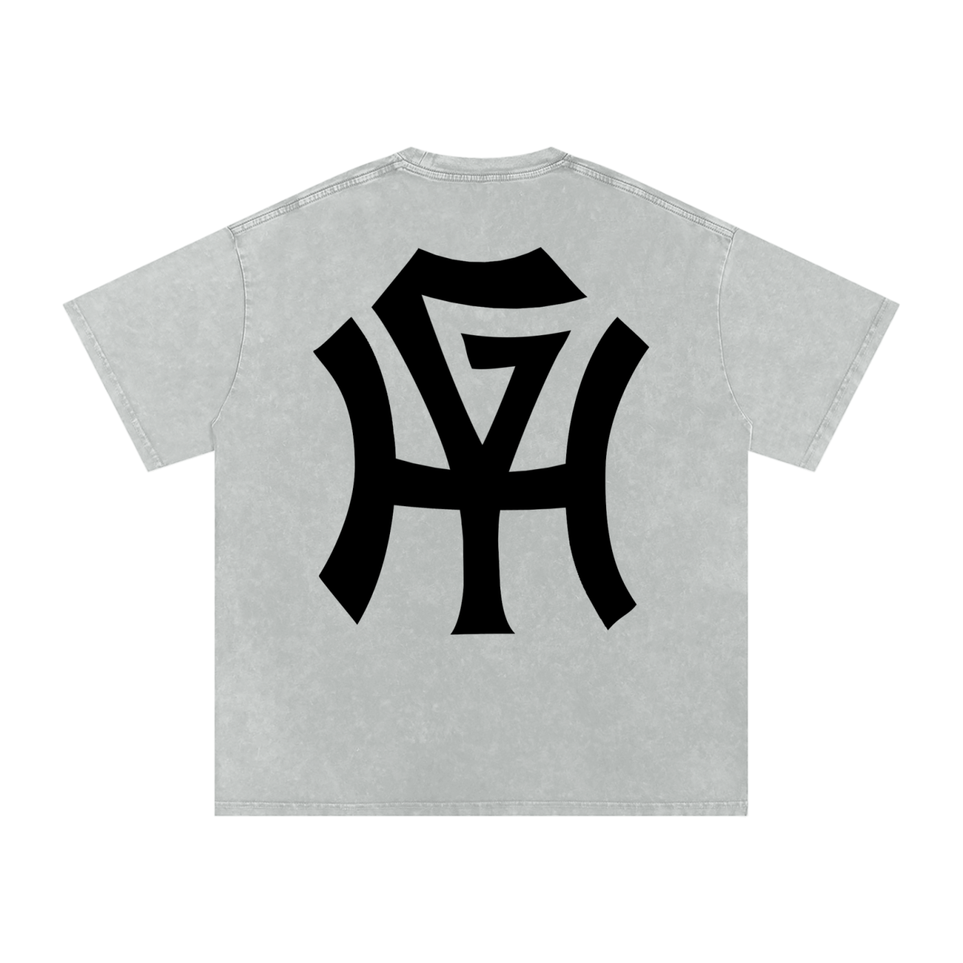 Premium Snow-Wash T-Shirt - HG Monogram (Black Print)