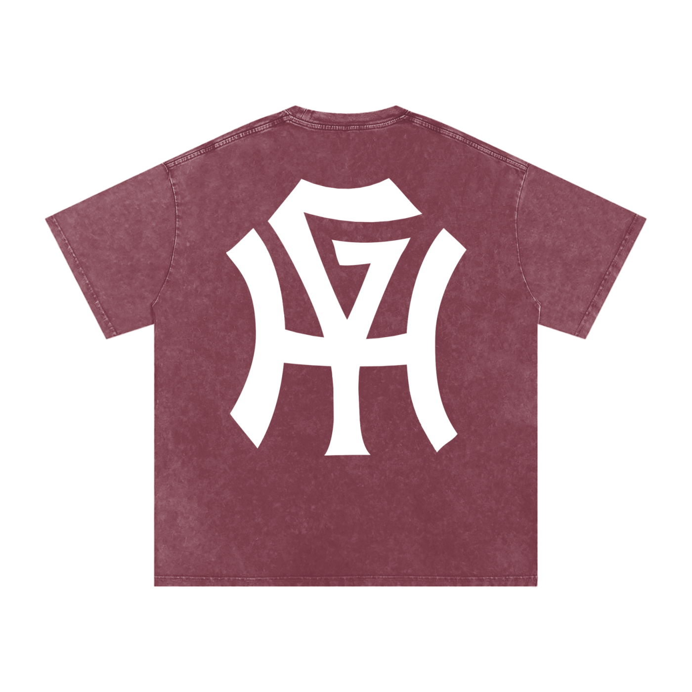 Premium Snow-Wash T-Shirt - HG Monogram (White Print)