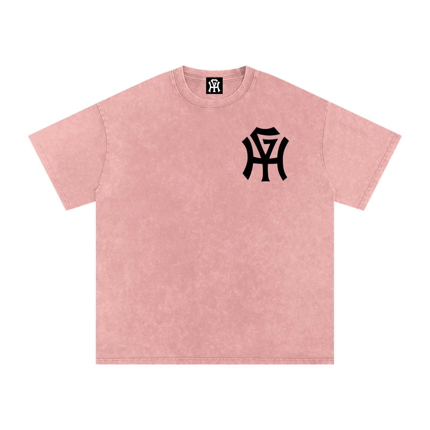 Premium Snow-Wash T-Shirt - HG Monogram (Black Print)