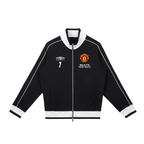 Color Block Raglan Sleeve Zip Track Jacket