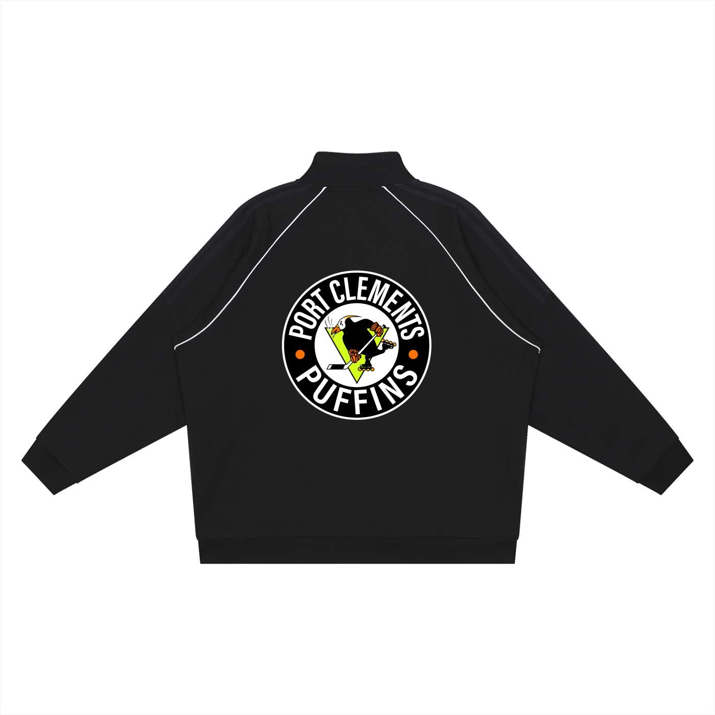Reflective Track Jacket - Port Clements Puffins