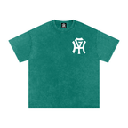 Premium Snow-Wash T-Shirt - HG Monogram (White Print)